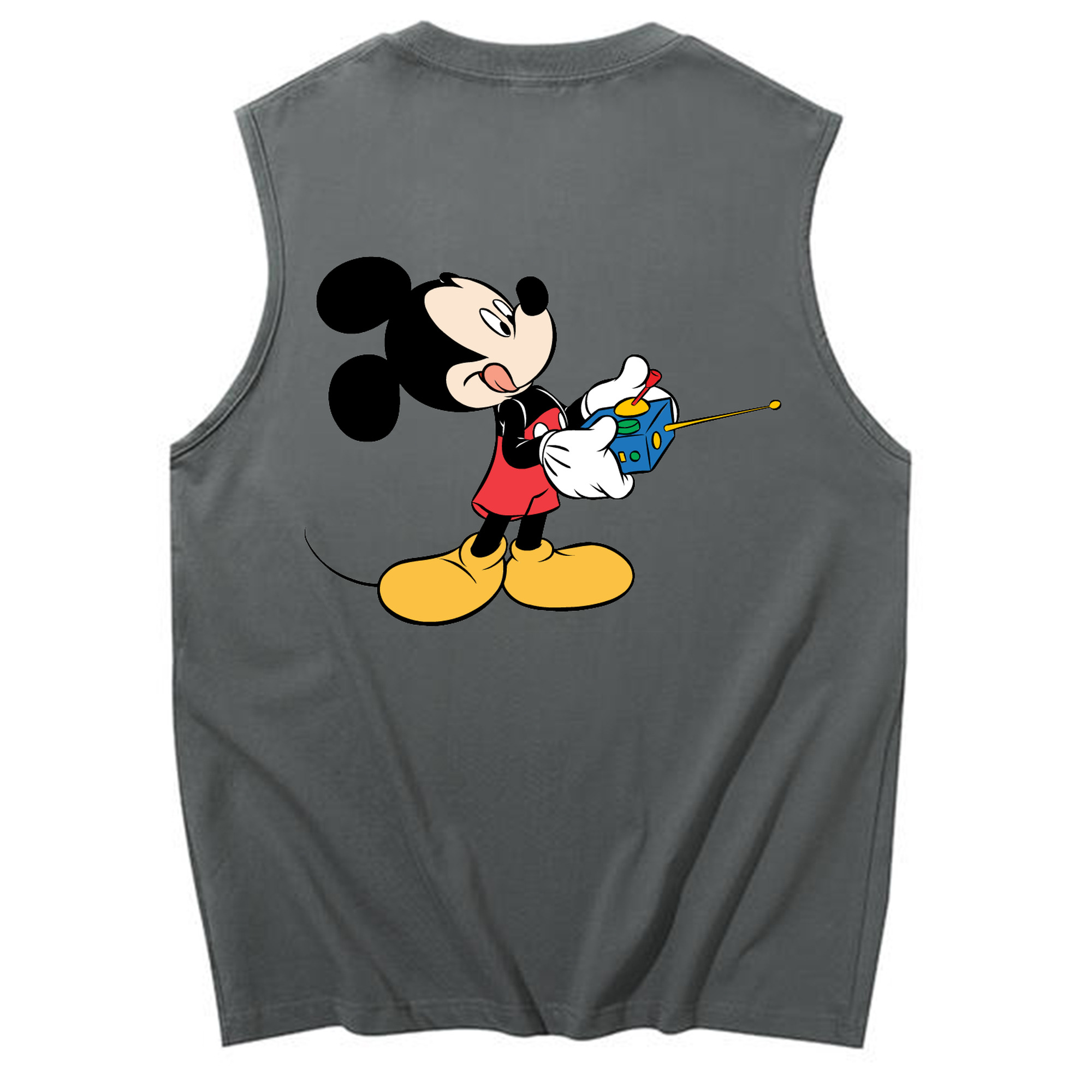 ミッキーマウス Mickey Mouse コットン100％タンクトップ（背面プリント）